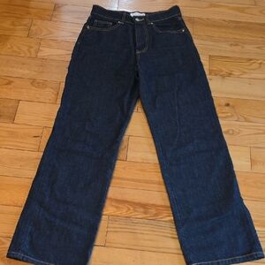 Zara Men's Dark Blue Relaxed Jeans
